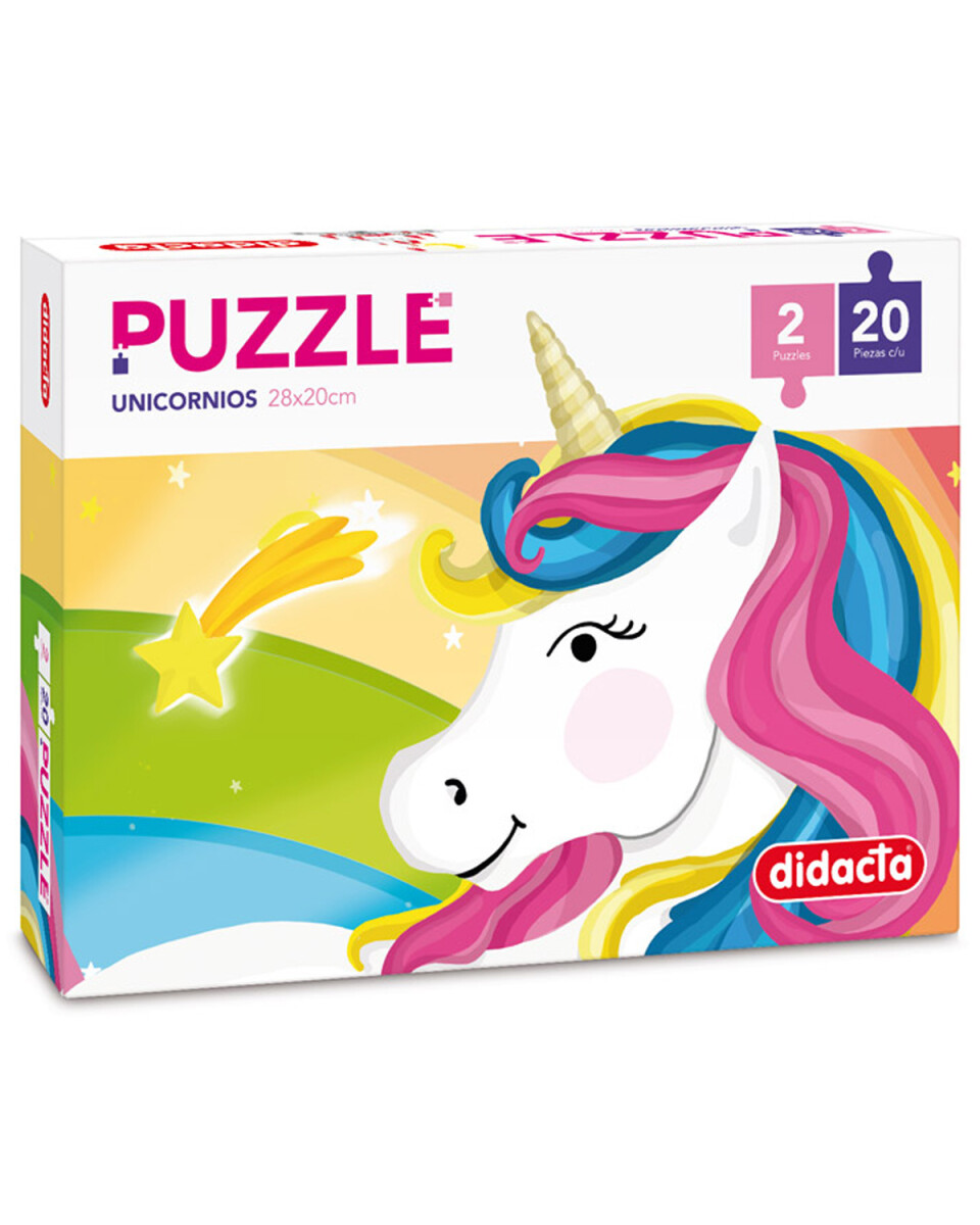 Set de 2 puzzles Didacta de Unicornios 40 piezas 