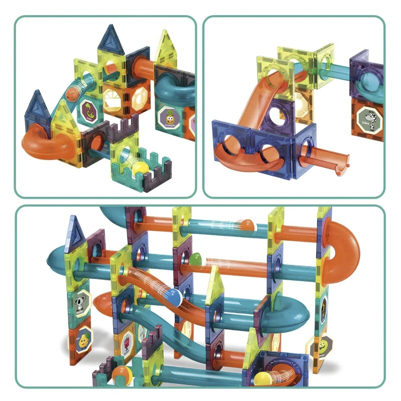 Juego De Bloques Para Niños 96 Piezas Magnéticas Juego De Bloques Para Niños 96 Piezas Magnéticas