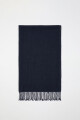 Pashmina 100% Lino azul marino