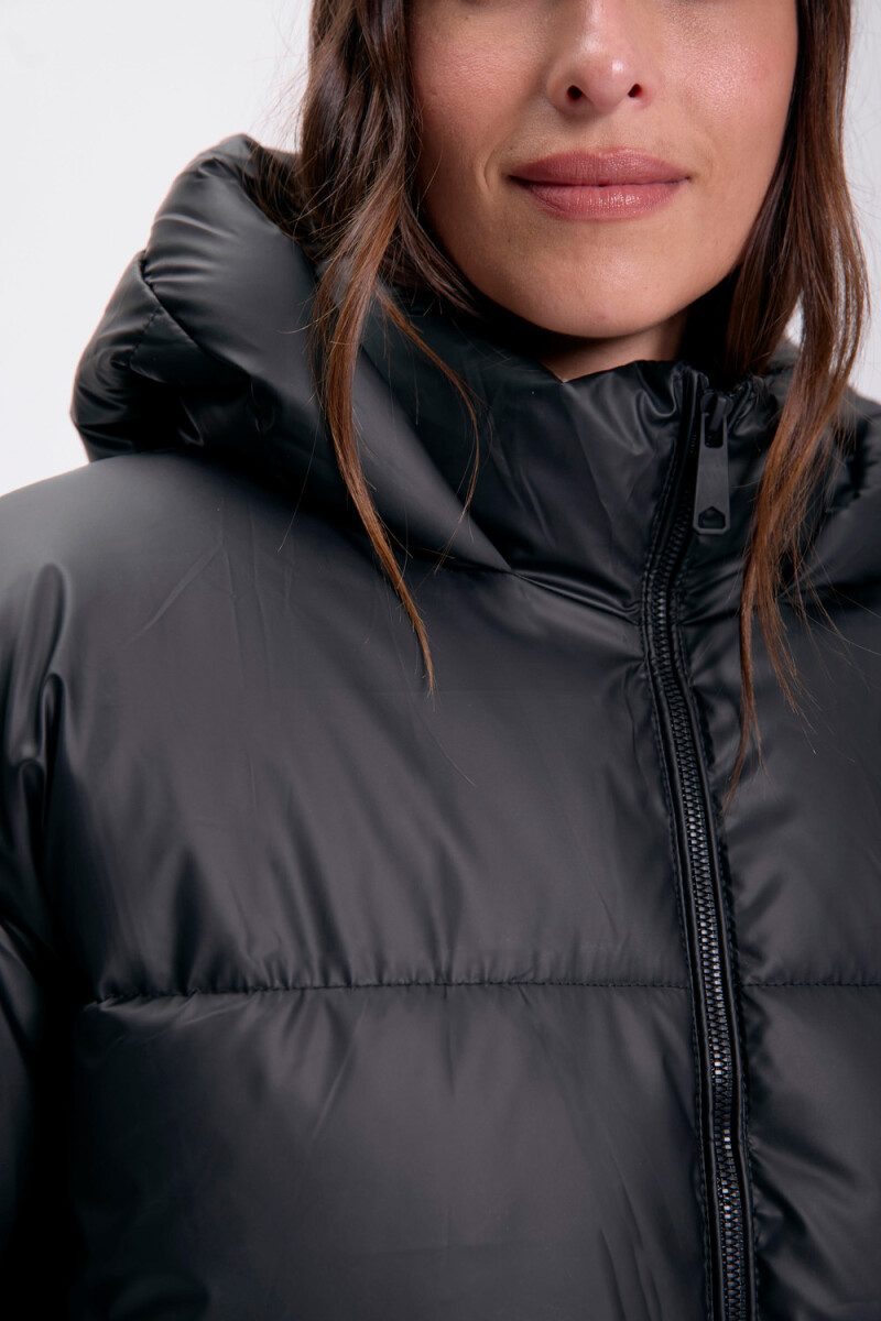 Campera de abrigo capitoneada Negro