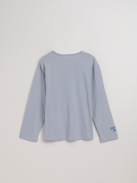 Remera manga larga estampada Minnie Celeste