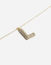 Cadena Corta con Dije Letras Cadena Con Dije Inicial L - Dorado