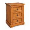 Mesa de Luz Corona 3 Cajón Mex Caramelo CH9130C Mesa de Luz Corona 3 Cajón Mex Caramelo CH9130C