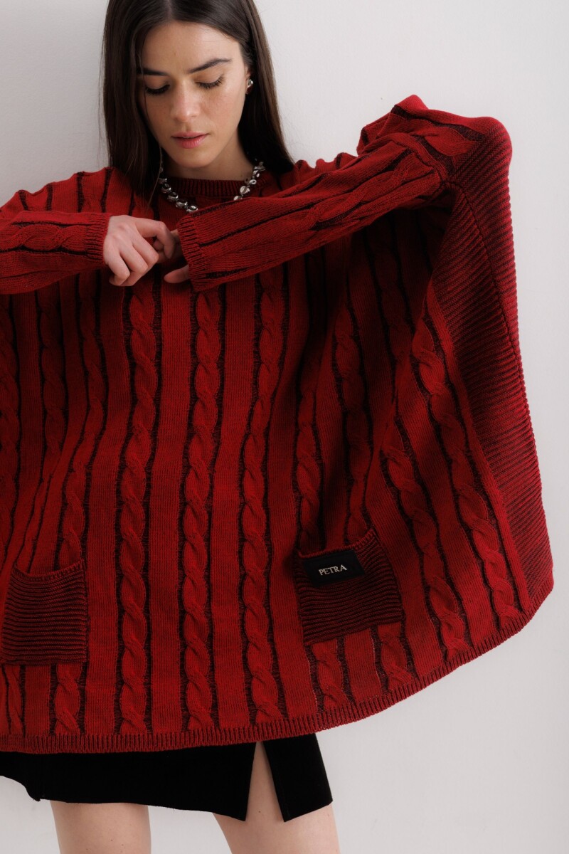 Sweater Oceano - Rojo/Negro 