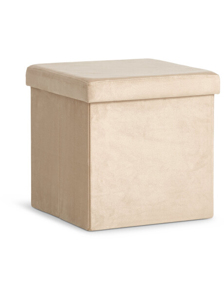 Puf AUNING 38x38 con almac terciopelo arena osc Puf AUNING 38x38 con almac terciopelo arena osc