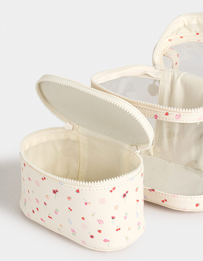 Porta Cosméticos Set De Portacométicos - Blanco Crudo