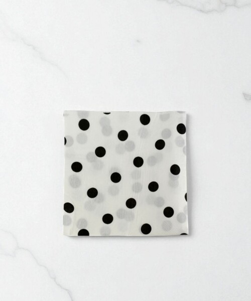 Servilleta 16x16 cm. paquete x 20 BLANCO LUNARES