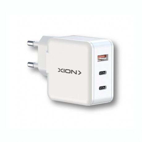 Cargador De Pared XION XI-CG65.CU Carga Rápida Triple Puerto Cargador De Pared XION XI-CG65.CU Carga Rápida Triple Puerto