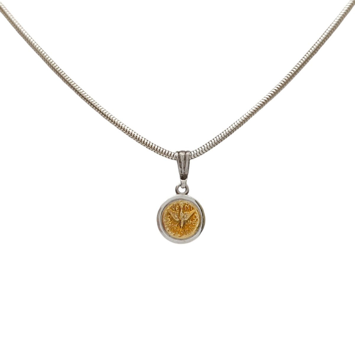 Dije Espíritu Santo -Plata y oro- Sin piedra- CP5028 - sinpiedra 