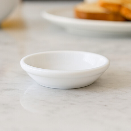 Dip Mantequillero Actualite 8,4x2.3 cm Blanco Porcelana Dip Mantequillero Actualite 8,4x2.3 cm Blanco Porcelana