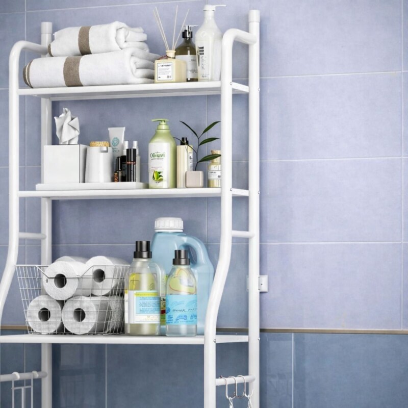 Mueble Baño Estante Inodoro Lavarropa Estanteria Organiza Blanco Mueble Baño Estante Inodoro Lavarropa Estanteria Organiza Blanco