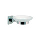 Jabonera Cromada Con Plato De Vidrio Marca Aqualia Linea Manchester