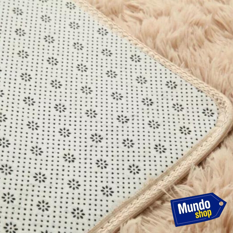 Alfombra Tapete Shaggy Peluda 100 X 150cm Pelo Alto Beige