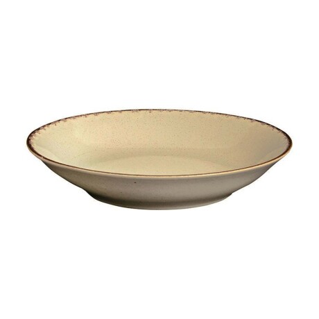 Set X6 Platos Hondo Ø20cm Vajilla en Cerámica para Alimentos Beige