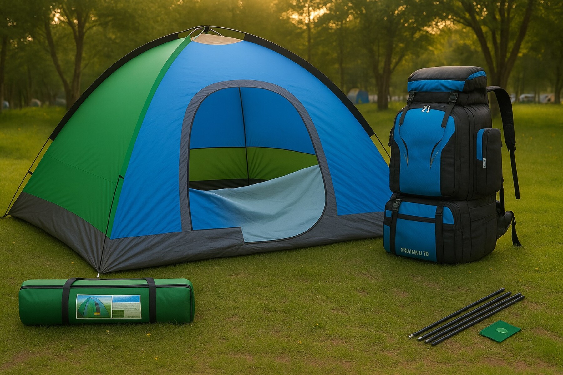 Carpa 2x2 Con Mochila Set Para Camping 