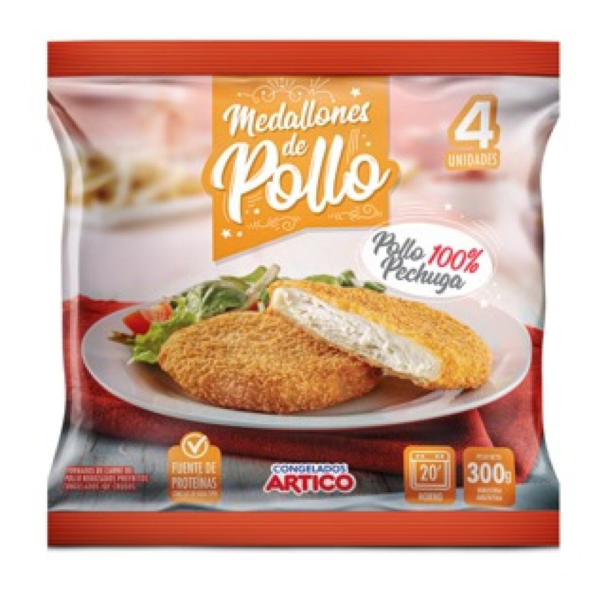 Medallones de Pollo Artico 300Grs 