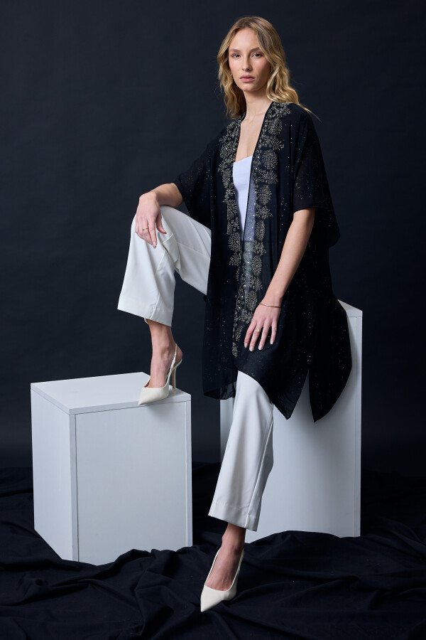 Kimono Noche NEGRO/PLATEADO