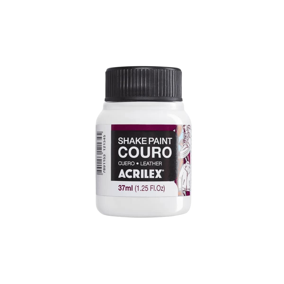 Pintura Acrilex Shake Cuero 37 ml - Blanca 