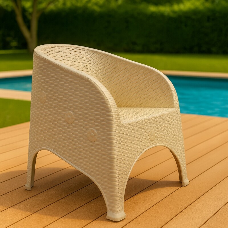 Sillón simil ratán BEIGE