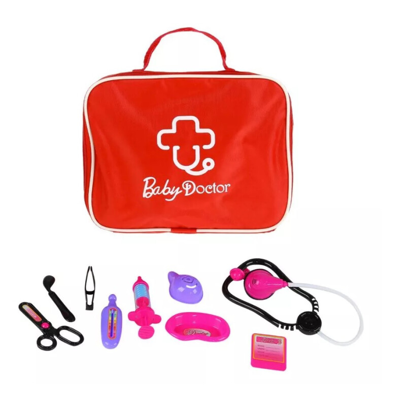 Set de doctor de juguete con bolso y accesorios Set de doctor de juguete con bolso y accesorios