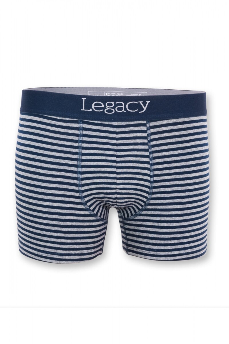 Boxer algodón rayado - Azul 