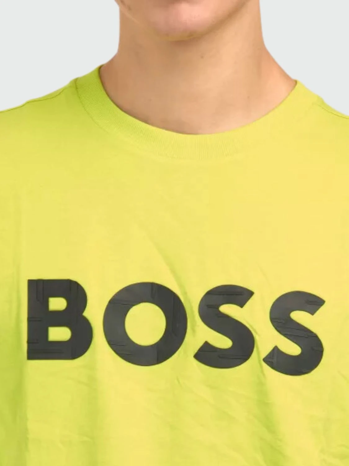 BOSS -Remera de algodón con logo, regular fit, TEE 1 Verde
