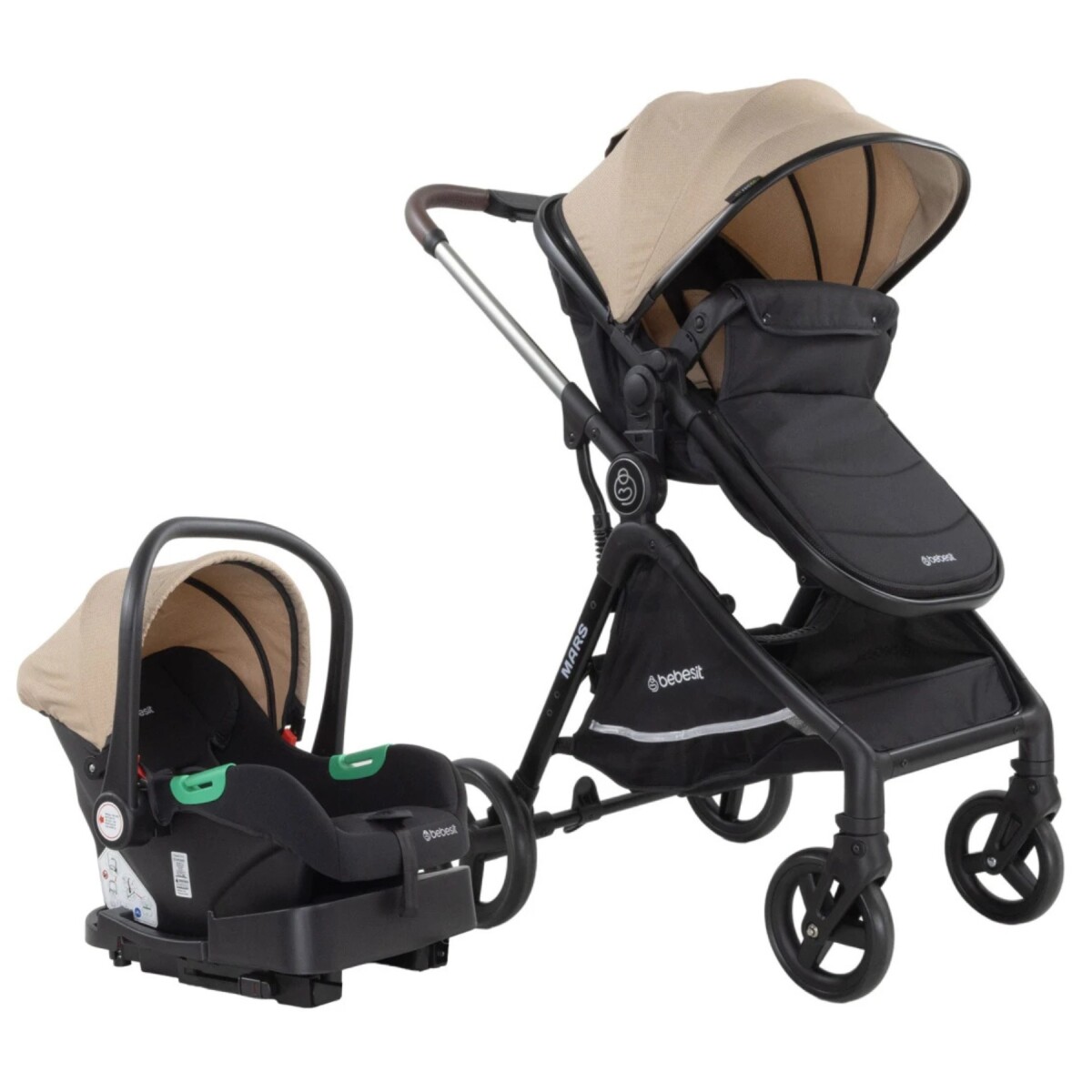 Bebesit Travel System Mars LX Baby Silla I-size + Base Isofix 