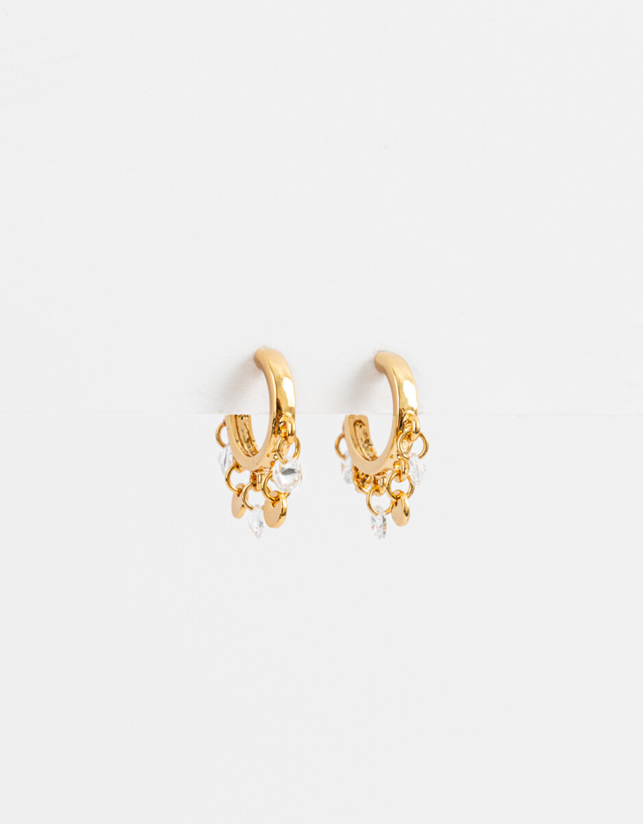 Argollas Oro Zirconia 