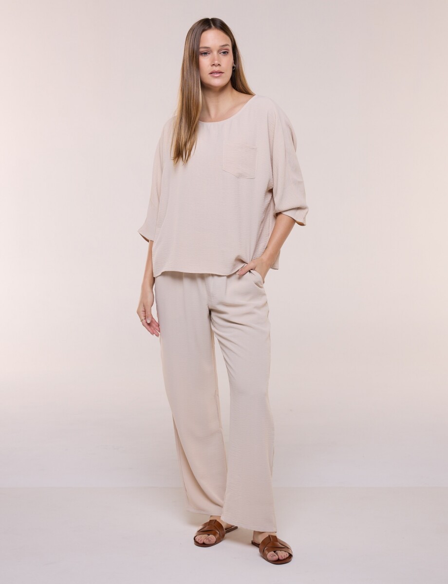 Pantalon Pull On Wid - Beige 
