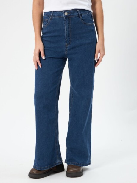 PANTALÓN RUEDO AZUL MEDIO