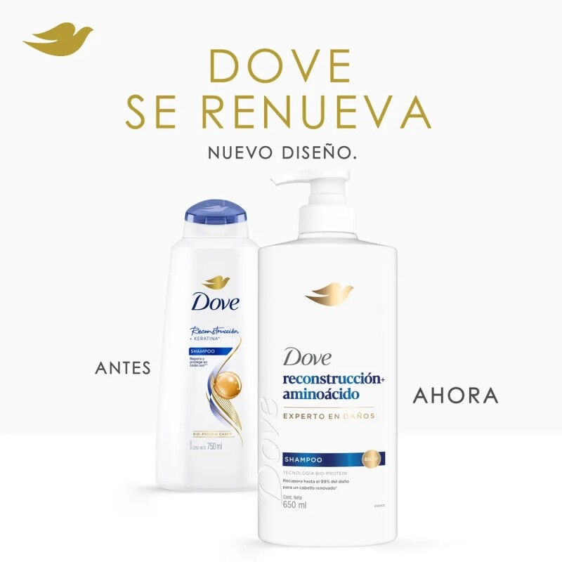 Shampoo Dove Reconstrucción + Aminoácido 650 Ml. Shampoo Dove Reconstrucción + Aminoácido 650 Ml.