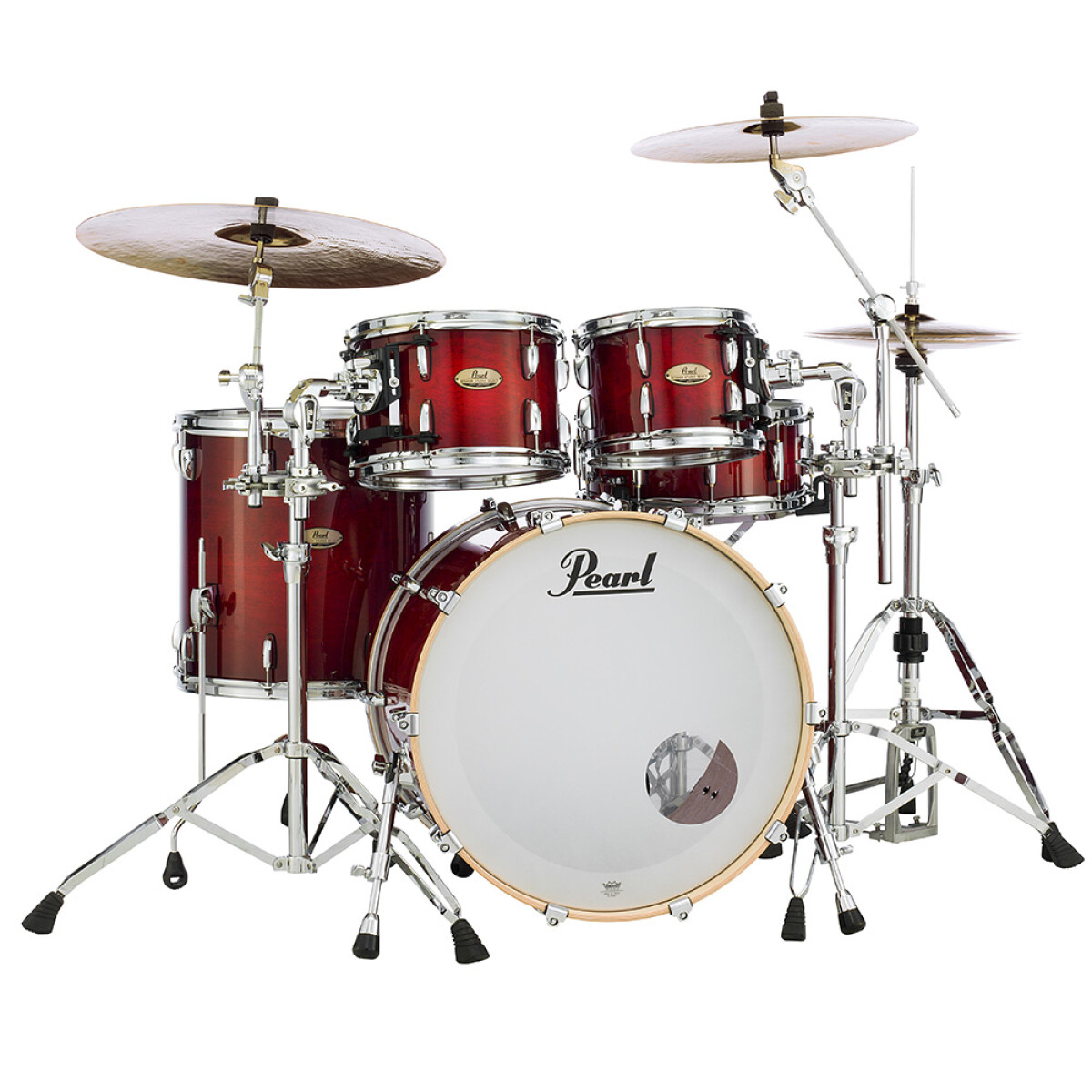 Batería Pearl Session Studio Select Crimson Burst 4 Cuerpos Sin Redoblante 