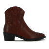 Darkness Bota De Dama Tejana Caña Baja Taco Cuadrado - Marron Os Marron Oscuro