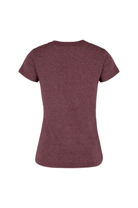 Camiseta jaspe a la base dama marrón jaspe