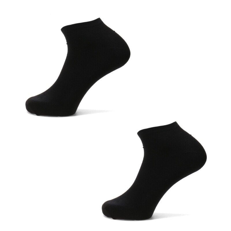Medias de Hombre Push Media pack x2 solido black / white Negro