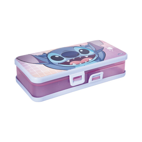 Cartuchera Plástica Stitch con 2 Compartimientos U