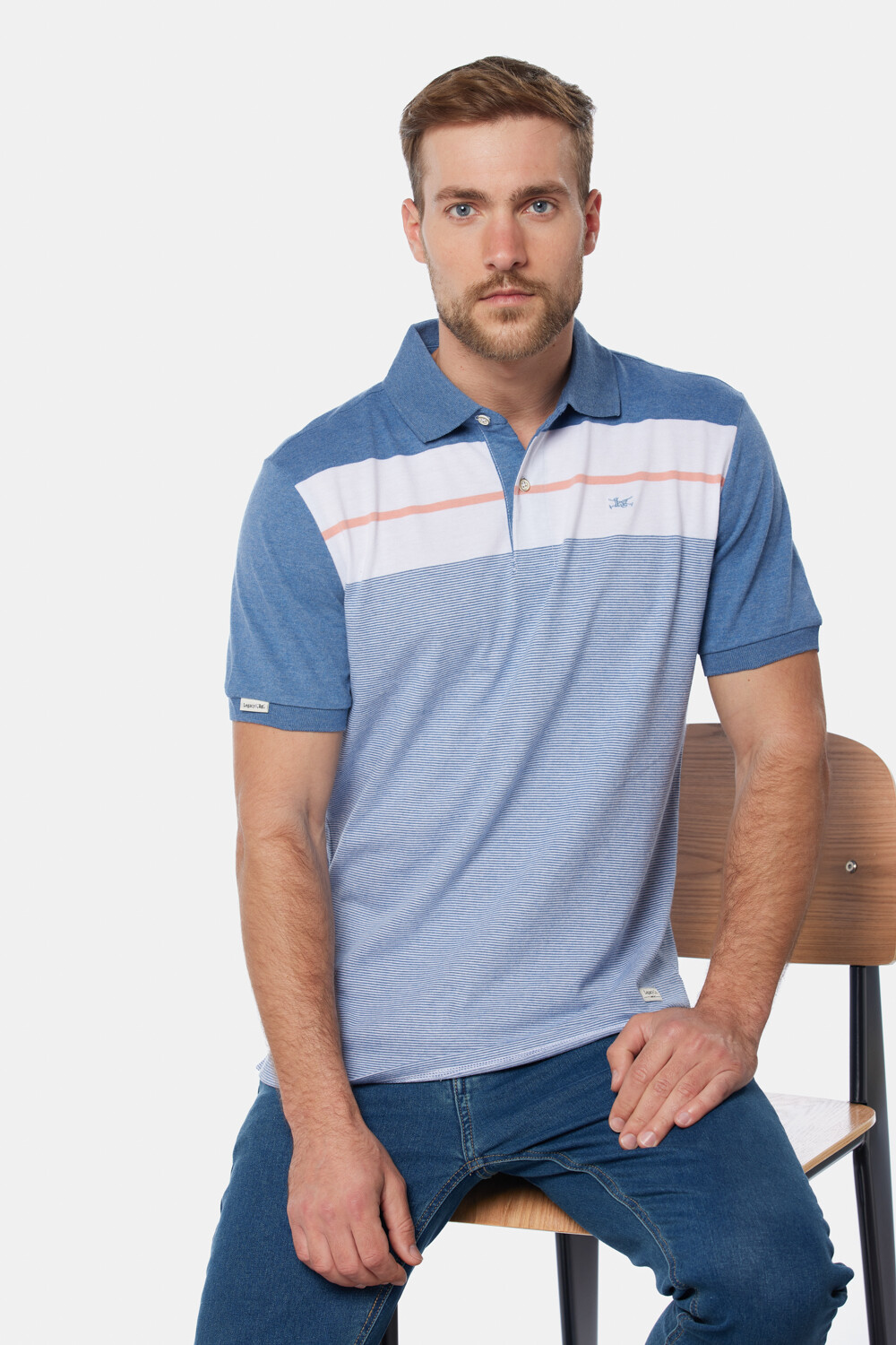 POLO JERSEY RAYADA Piedra
