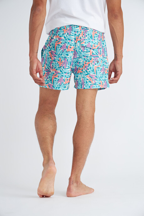 Short cl�sico Henry Celeste abstracto