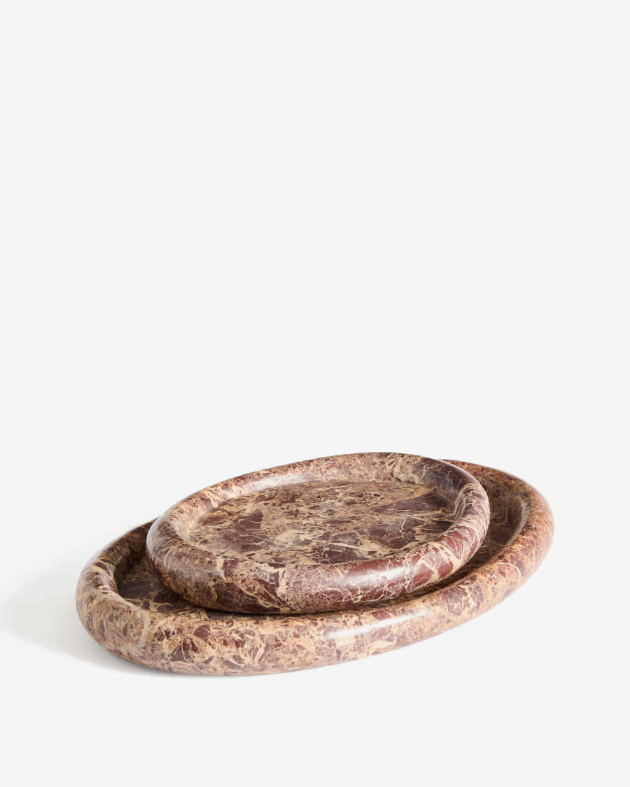 Bandeja Lenorel en mármol granate 30 x 23 cm