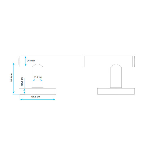 Barral De Ducha Cromo 0.705X0.18X0.06 Aqualia 000