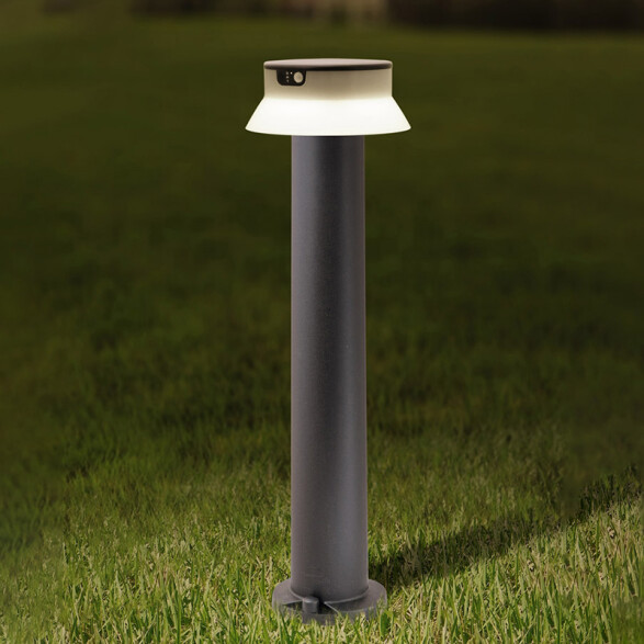 Poste LED solar negro IP55 CCT+sensor 730mm FELICE FL2000