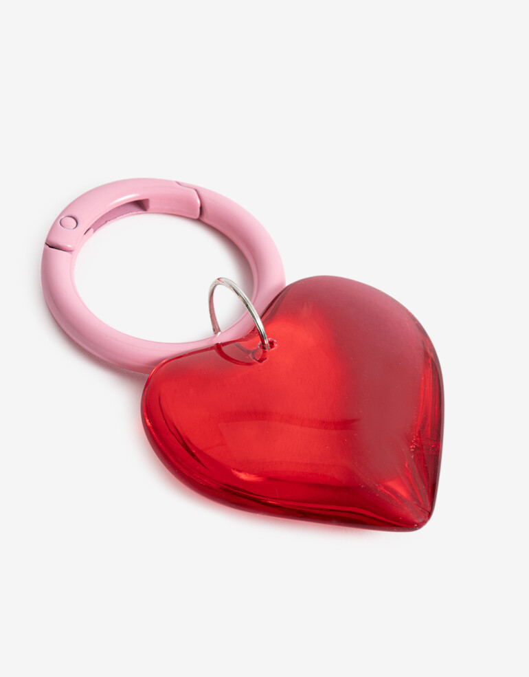 Llavero Acrilico Llavero Y Bag Charm Corazón - Combinacion Bicolor