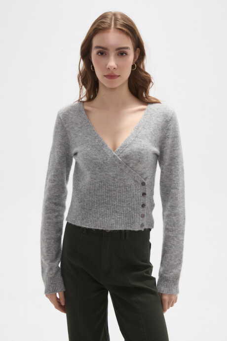 Sweater Olme Gris Melange Medio