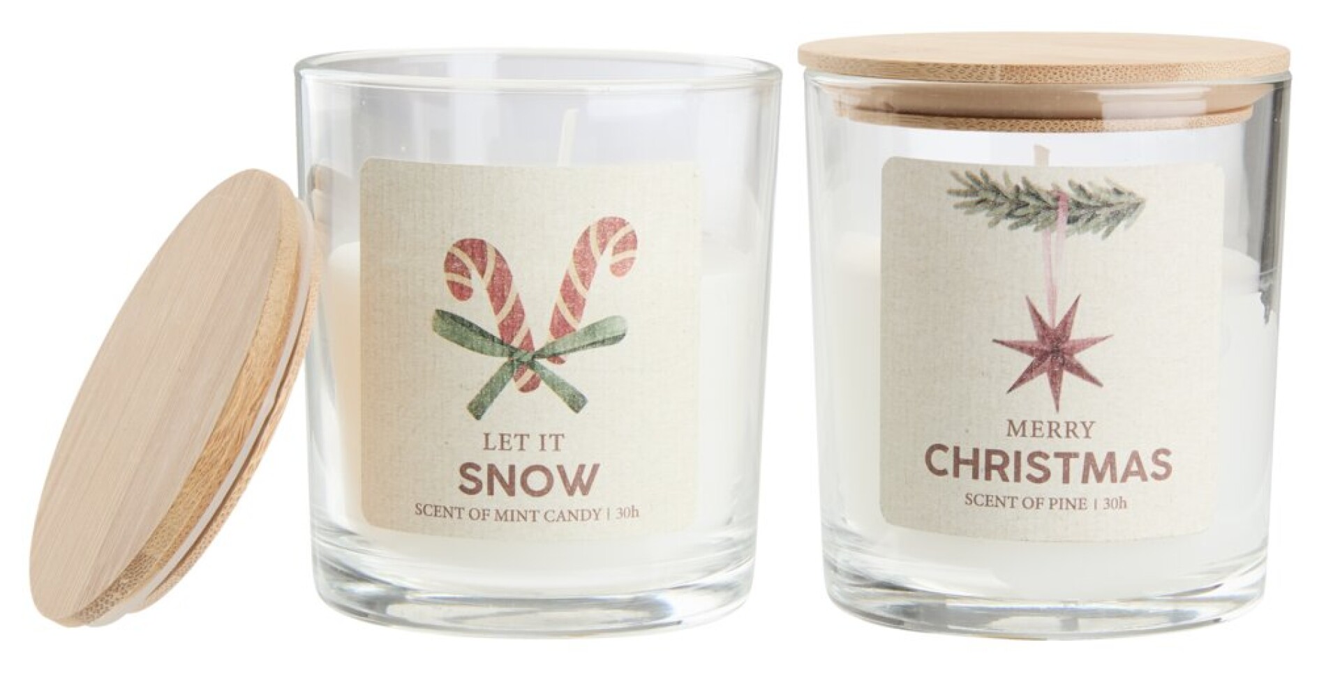 Vela perfumada navideña ANHYDRIT Ø7x Al8 cm surtida 