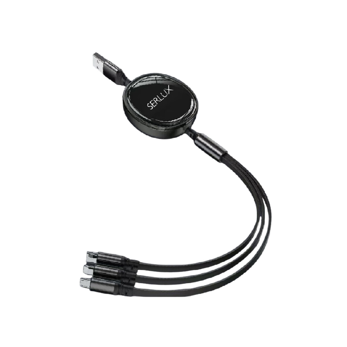 Cargador Retráctil Serlux Multiconector USB 