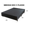 Box Base Cama Sommier 2 Plazas Somier Dormitorio Color Negro Ltc Box Base Cama Sommier 2 Plazas Somier Dormitorio Color Negro Ltc