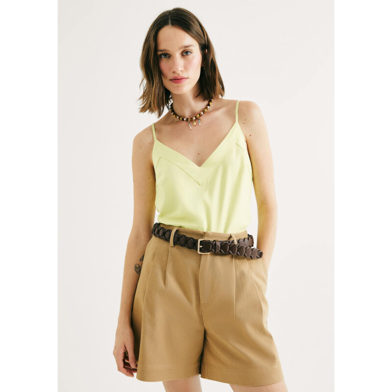 BLUSA SM FEM AMARELO CLARO