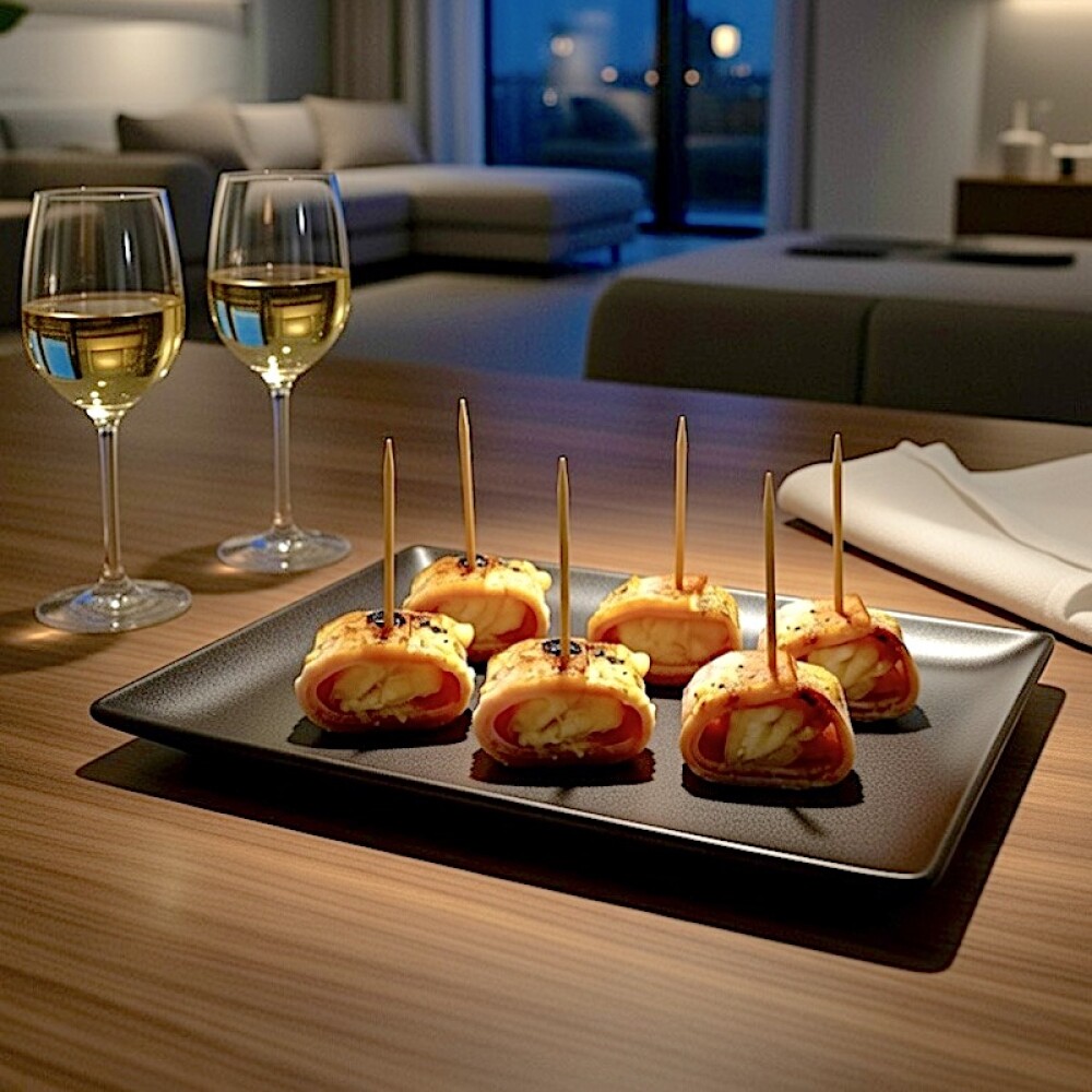 6 Rollitos de Ananá con Jamón 6 Rollitos de Ananá con Jamón