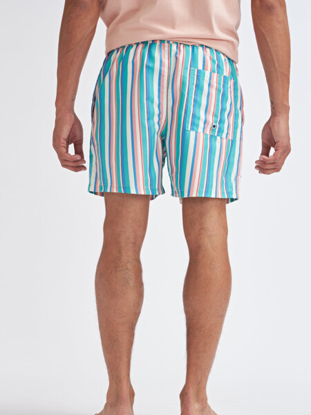 Short de baño Rayas Multicolor