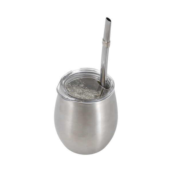 Set Termo de Acero Inoxidable Doble Capa y Doble Pico de 0,75 litros Color Plata + Mate con Tapa + Bombilla Set Termo de Acero Inoxidable Doble Capa y Doble Pico de 0,75 litros Color Plata + Mate con Tapa + Bombilla